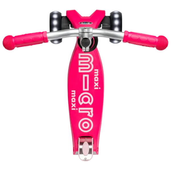 Детский трёхколёсный самокат Micro Maxi Deluxe Pro LED (MMD040) 50 кг/ Розовый photo 3