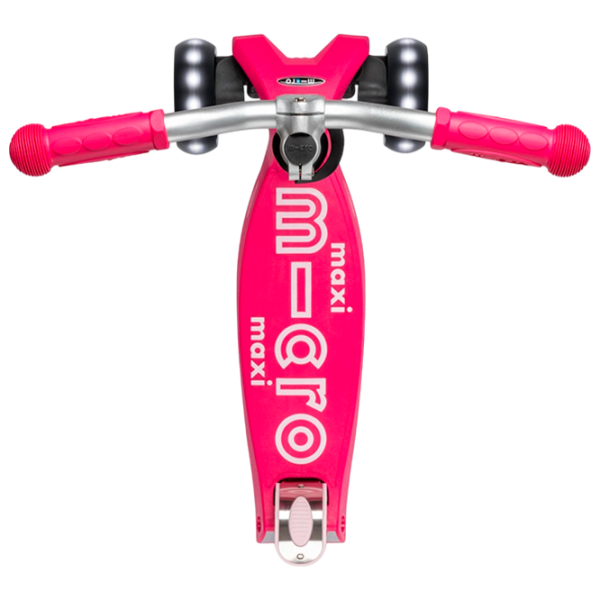 Детский трёхколёсный самокат Micro Maxi Deluxe Pro LED (MMD040) 50 кг/ Розовый photo 3