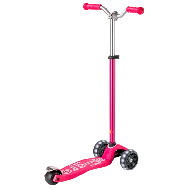 Детский трёхколёсный самокат Micro Maxi Deluxe Pro LED (MMD040) 50 кг/ Розовый photo 5