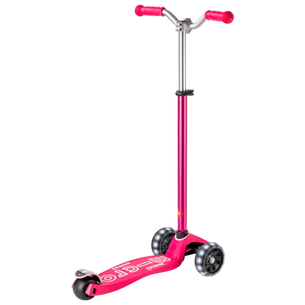 Детский трёхколёсный самокат Micro Maxi Deluxe Pro LED (MMD040) 50 кг/ Розовый photo 5