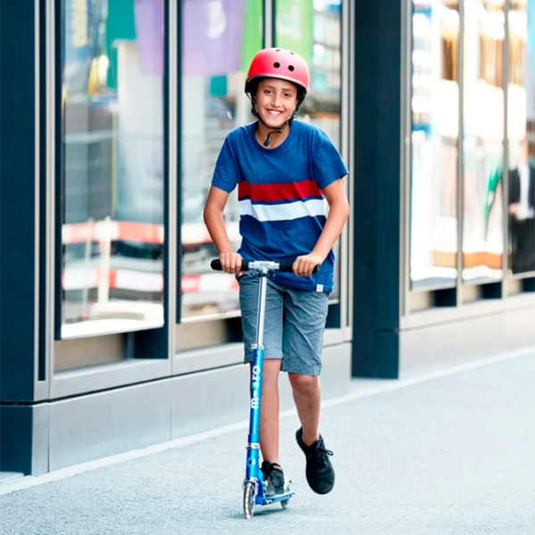 Trotinetă pentru copii cu două roți Micro Sprite LED (SA0231) 100 kg/ Sapphire Blue photo 5