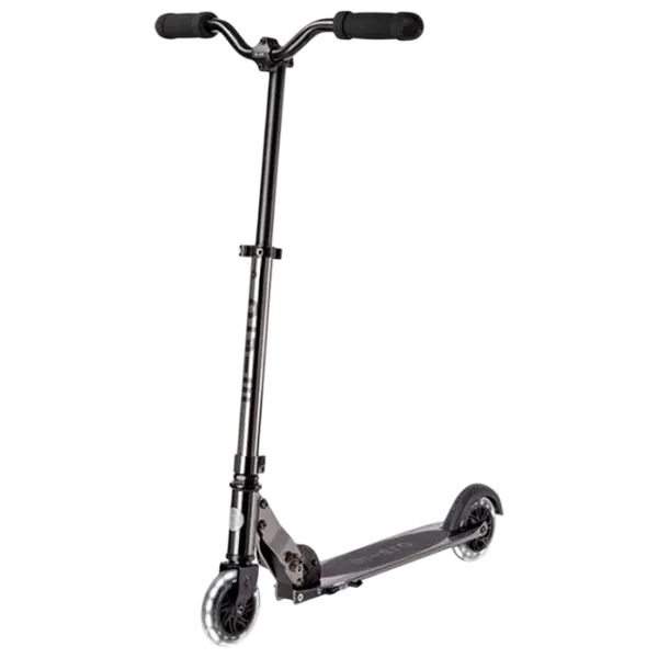 Детский двухколёсный самокат Micro Sprite LED (SA0243) 100 кг/ Неохромный черный photo 1