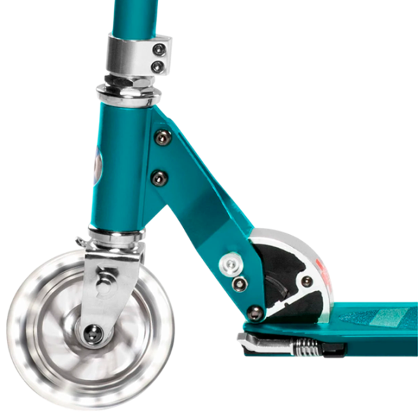 Trotinetă pentru copii cu două roți Micro Sprite LED (SA0218) 100 kg/ Petrol Stripe photo 3