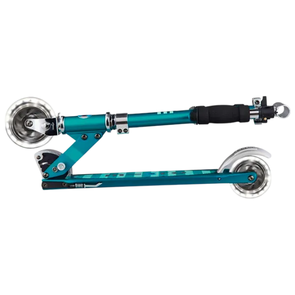 Trotinetă pentru copii cu două roți Micro Sprite LED (SA0218) 100 kg/ Petrol Stripe photo 4