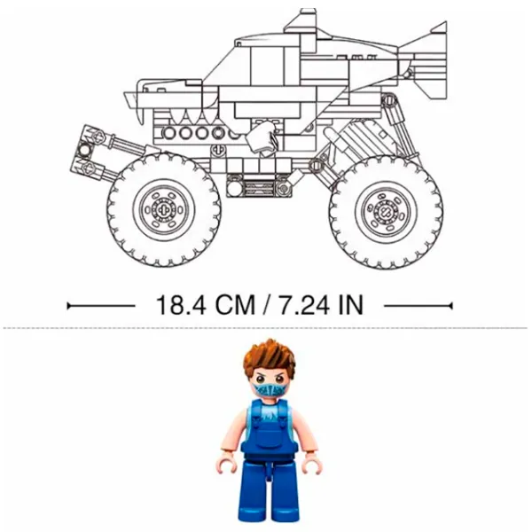 Конструктор Sluban Monster Truck Транспорт/ Синий photo 6 Конструктор Sluban Monster Truck Транспорт/ Синий photo 6