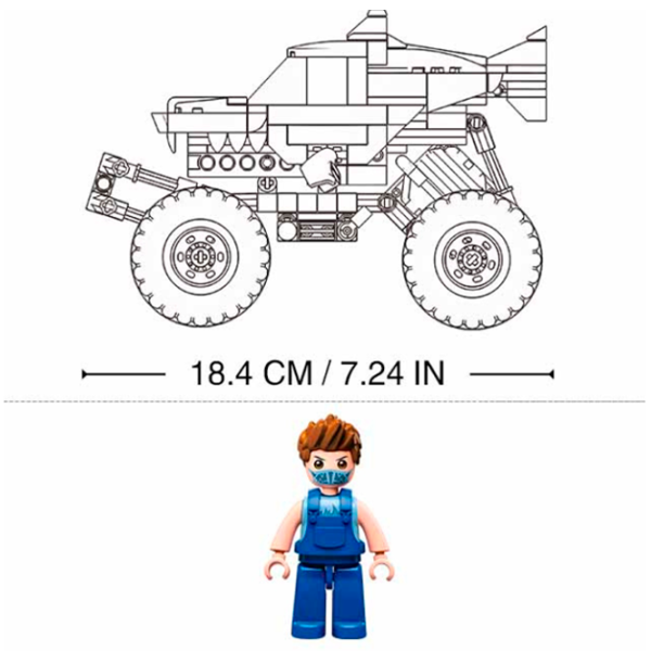 Конструктор Sluban Monster Truck Транспорт/ Синий photo 6 Конструктор Sluban Monster Truck Транспорт/ Синий photo 6