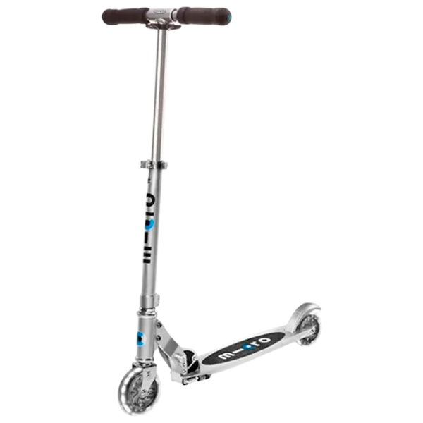 Trotinetă pentru copii cu două roți Micro Sprite LED (SA0216) 100 kg/ Silver Matt photo 1