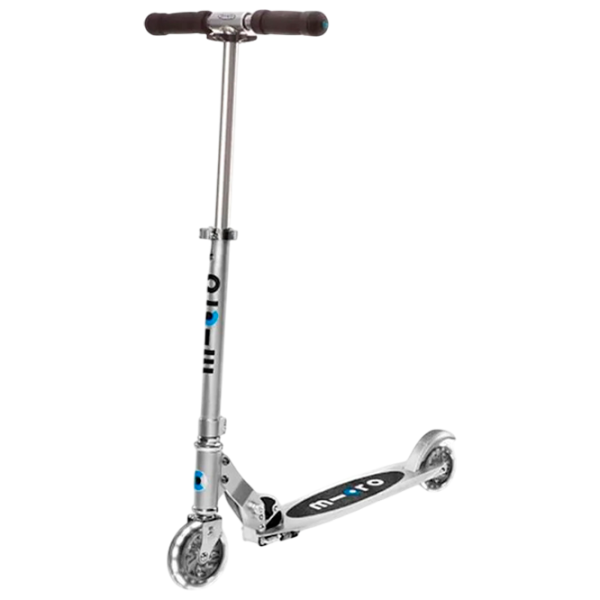 Trotinetă pentru copii cu două roți Micro Sprite LED (SA0216) 100 kg/ Silver Matt photo 1