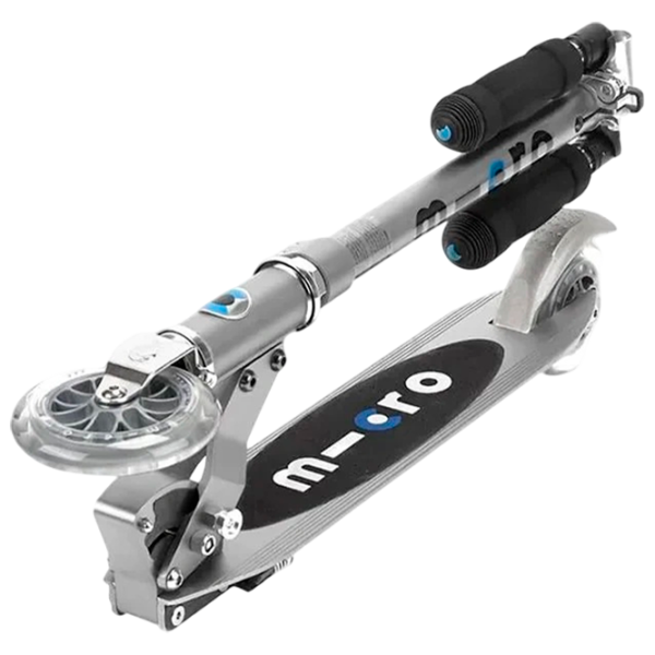 Trotinetă pentru copii cu două roți Micro Sprite LED (SA0216) 100 kg/ Silver Matt photo 4