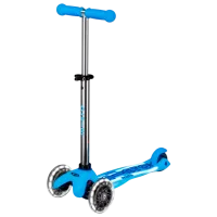 Trotinetă pentru copii cu trei roți Micro Mini Deluxe Glow LED Plus (MMD211) 50 kg/ Artic Blue