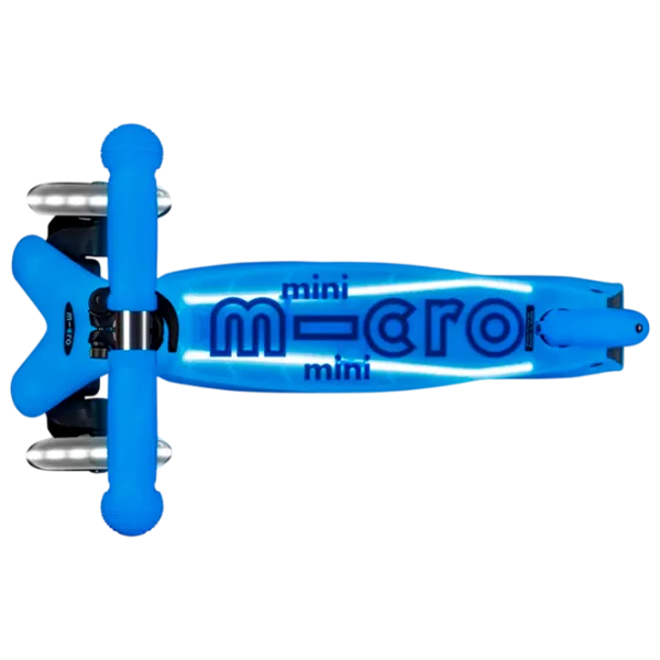 Trotinetă pentru copii cu trei roți Micro Mini Deluxe Glow LED Plus (MMD211) 50 kg/ Artic Blue photo 3