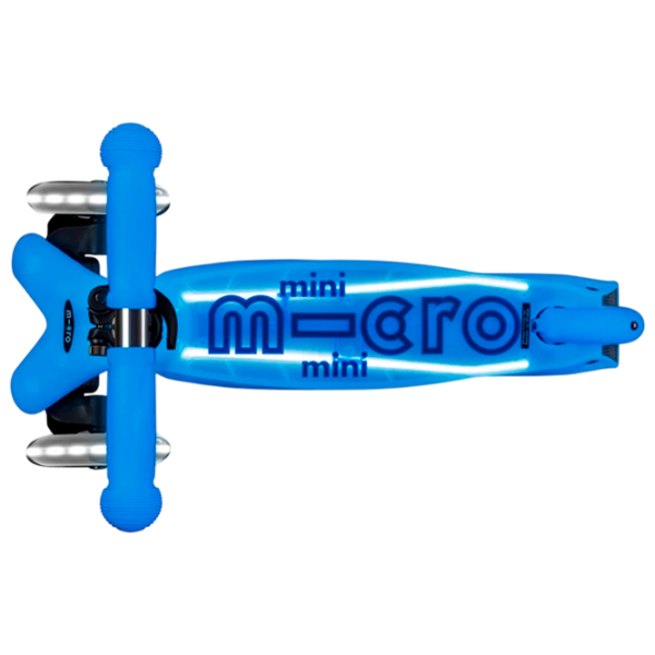 Trotinetă pentru copii cu trei roți Micro Mini Deluxe Glow LED Plus (MMD211) 50 kg/ Artic Blue photo 3