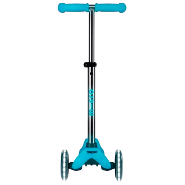 Trotinetă pentru copii cu trei roți Micro Mini Deluxe Glow LED Plus (MMD214) 50 kg/ Aqua photo 2
