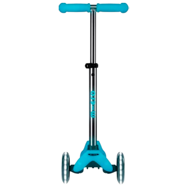 Trotinetă pentru copii cu trei roți Micro Mini Deluxe Glow LED Plus (MMD214) 50 kg/ Aqua photo 2
