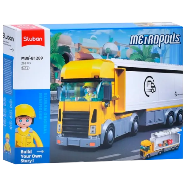 Constructor Sluban Delivery truck Transport/ Yellow photo 1 Constructor Sluban Delivery truck Transport/ Yellow photo 1