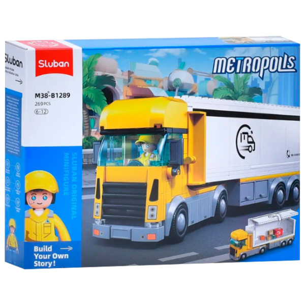 Constructor Sluban Delivery truck Transport/ Yellow photo 1 Constructor Sluban Delivery truck Transport/ Yellow photo 1