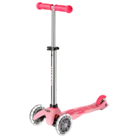 Trotinetă pentru copii cu trei roți Micro Mini Deluxe Glow LED (MMD217) 50 kg/ Frosty Pink