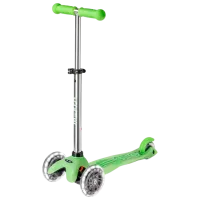 Trotinetă pentru copii cu trei roți Micro Mini Deluxe Glow LED (MMD216) 50 kg/ Icy Lime