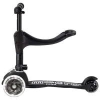 Trotinetă pentru copii cu trei roți Micro Mini 3in1 Deluxe ECO LED (MMD168) 50 kg/ Black photo 2