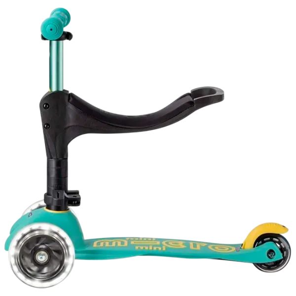 Trotinetă pentru copii cu trei roți Micro Mini 3in1 Deluxe ECO LED (MMD169) 50 kg/ Mint photo 3