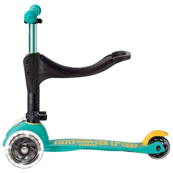 Trotinetă pentru copii cu trei roți Micro Mini 3in1 Deluxe ECO LED (MMD169) 50 kg/ Mint photo 3