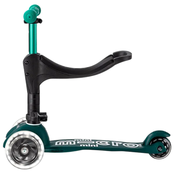 Trotinetă pentru copii cu trei roți Micro Mini 3in1 Deluxe ECO LED (MMD167) 50 kg/ Green photo 2