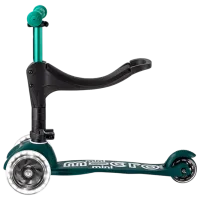 Trotinetă pentru copii cu trei roți Micro Mini 3in1 Deluxe ECO LED (MMD167) 50 kg/ Green photo 2