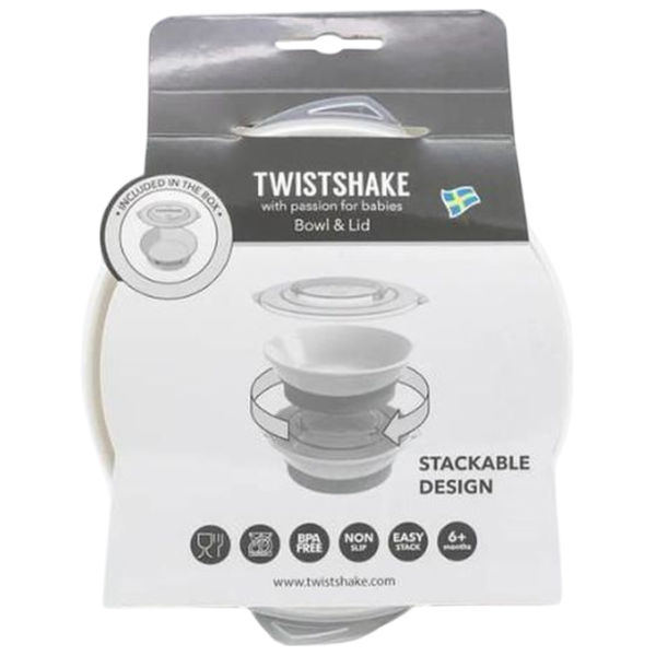 Bol U-GROW Twistshake Unisex / 6+ luni / White photo 2