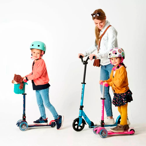 Trotinetă pentru copii cu două roți Micro Speed Deluxe (SA0214) 100 kg/ Alaskan Blue photo 6