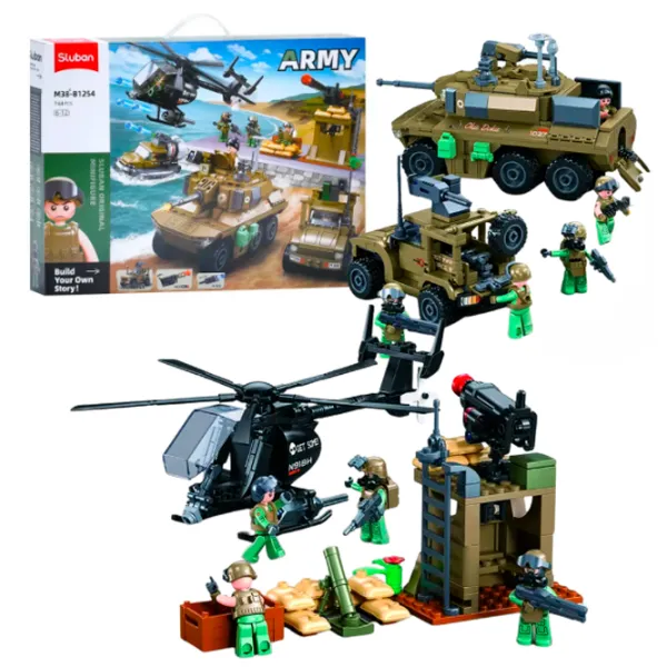 Constructor Sluban Military vehicles Transport/ Khaki photo 2 Constructor Sluban Military vehicles Transport/ Khaki photo 2