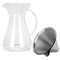 Турка Fissman POUR OVER 0.9л / Металл / Прозрачный