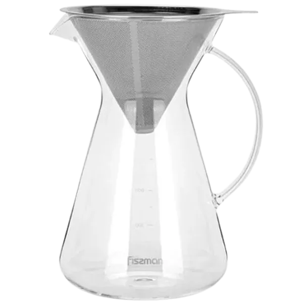 Турка Fissman POUR OVER 0.9л / Металл / Прозрачный photo 2