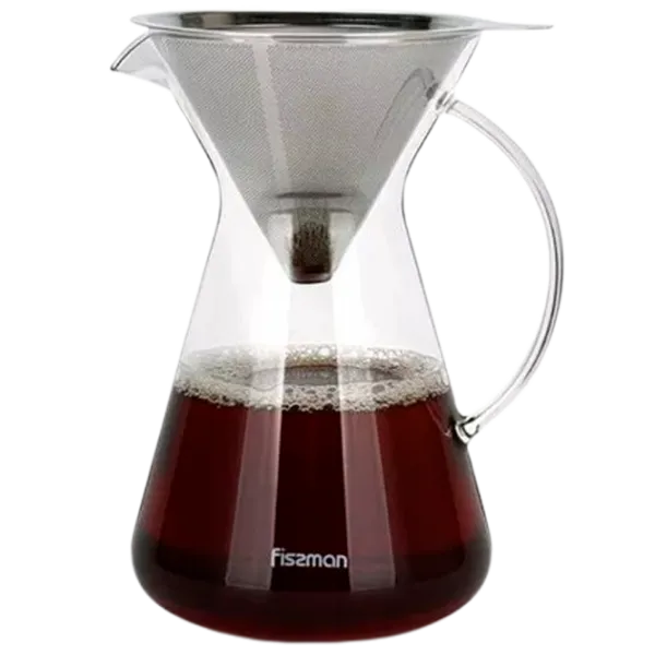 Турка Fissman POUR OVER 0.9л / Металл / Прозрачный photo 3
