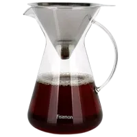 Турка Fissman POUR OVER 0.9л / Металл / Прозрачный photo 3