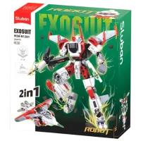 Constructor Sluban Jet Fighter Robot/ White