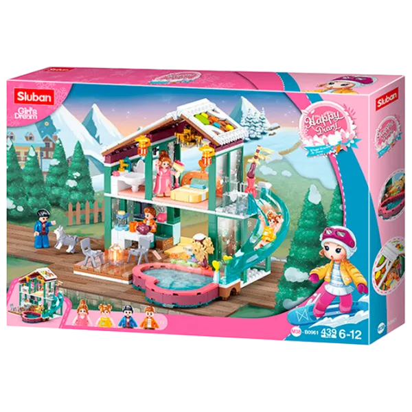 Конструктор Sluban Holiday home Классический/ Розовый photo 1 Конструктор Sluban Holiday home Классический/ Розовый photo 1