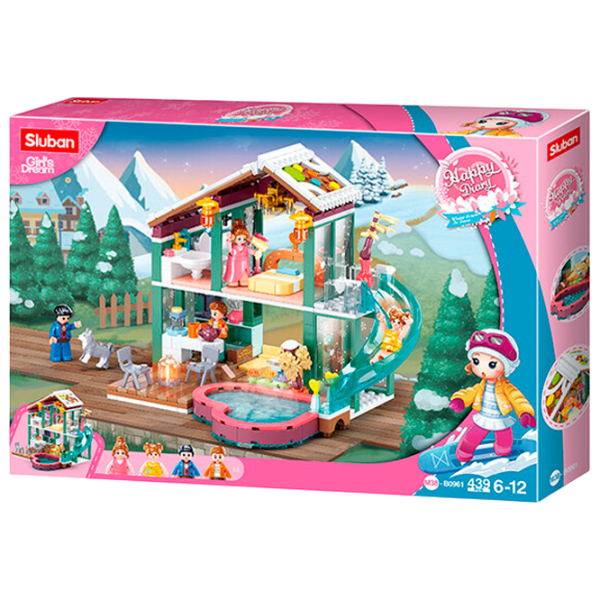 Конструктор Sluban Holiday home Классический/ Розовый photo 1 Конструктор Sluban Holiday home Классический/ Розовый photo 1