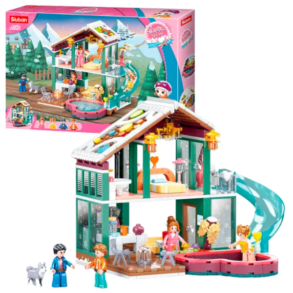 Конструктор Sluban Holiday home Классический/ Розовый photo 2 Конструктор Sluban Holiday home Классический/ Розовый photo 2