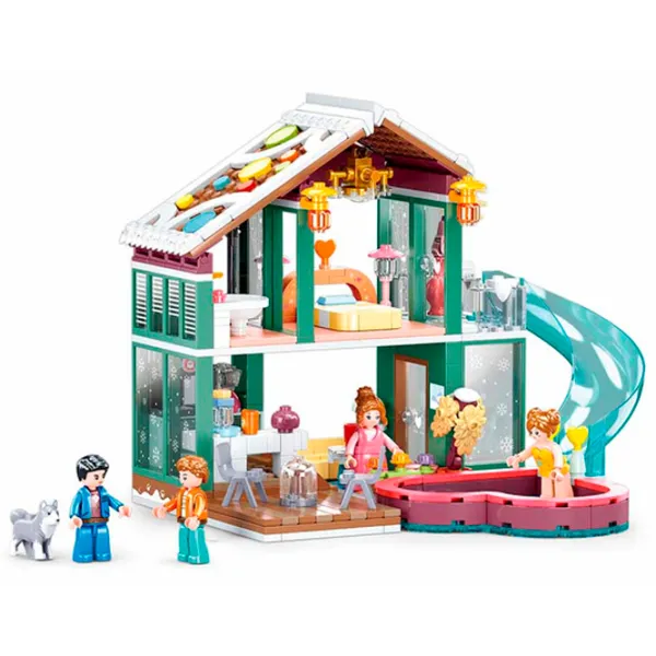 Конструктор Sluban Holiday home Классический/ Розовый photo 3 Конструктор Sluban Holiday home Классический/ Розовый photo 3