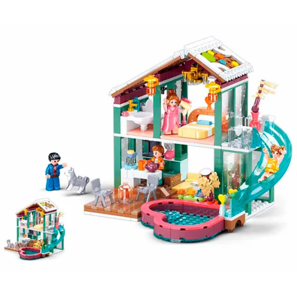 Конструктор Sluban Holiday home Классический/ Розовый photo 5 Конструктор Sluban Holiday home Классический/ Розовый photo 5