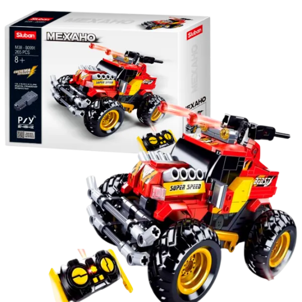 Constructor cu telecomandă Sluban SUV Transport/ Red photo 1