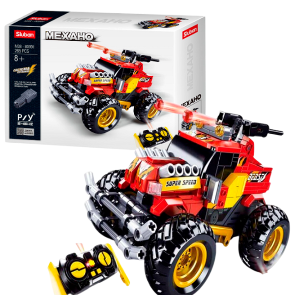 Constructor cu telecomandă Sluban SUV Transport/ Red photo 1