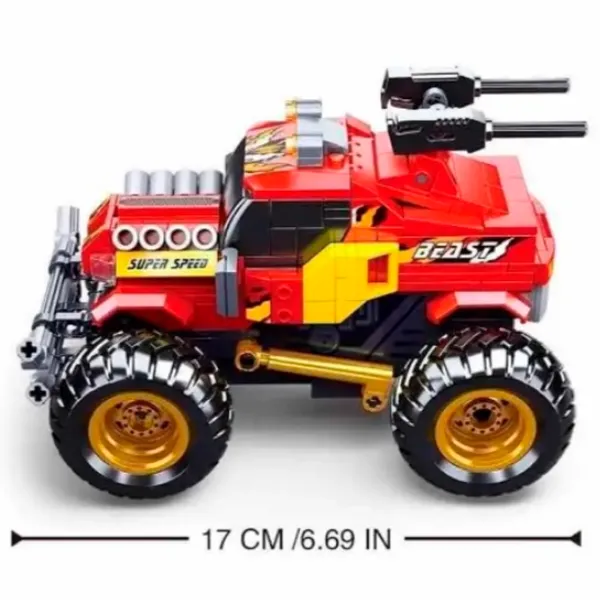 Constructor cu telecomandă Sluban SUV Transport/ Red photo 4