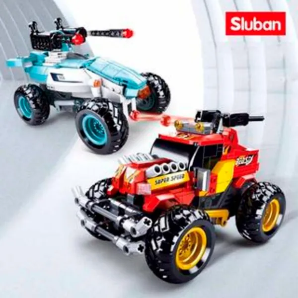 Constructor cu telecomandă Sluban SUV Transport/ Red photo 5