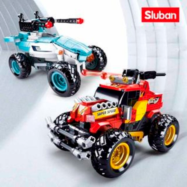 Constructor cu telecomandă Sluban SUV Transport/ Red photo 5
