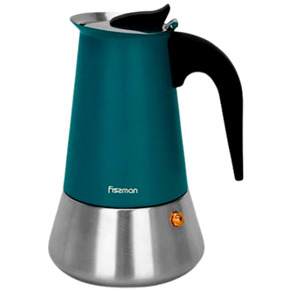 Cafetieră gheizer Fissman 3243 0.45l / Inox / Turquoise photo 1