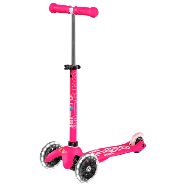Trotinetă pentru copii cu trei roți Micro Mini 3in1 Deluxe Plus LED (MMD146) 50 kg/ Pink photo 2