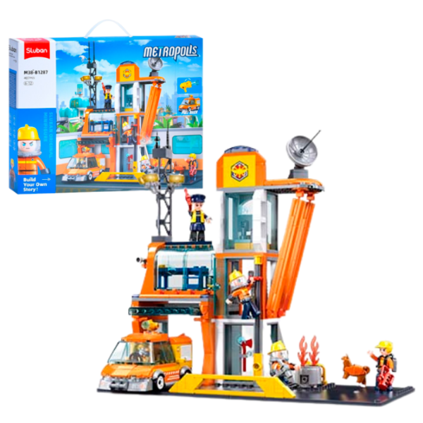 Constructor Sluban Fire Station Pompieri/ Orange photo 2
