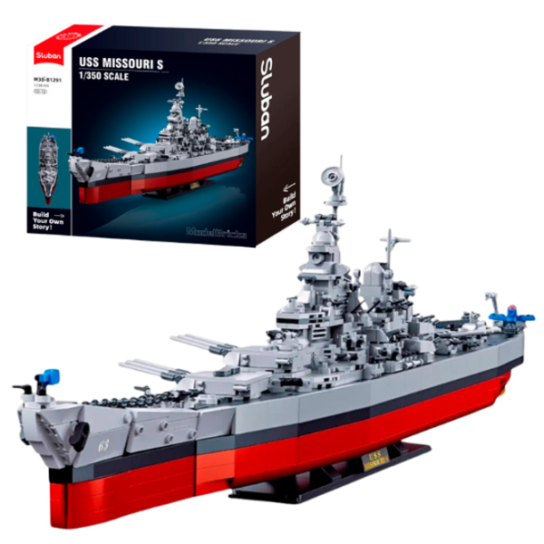 Constructor Sluban Military ship Navă/ Gray photo 2
