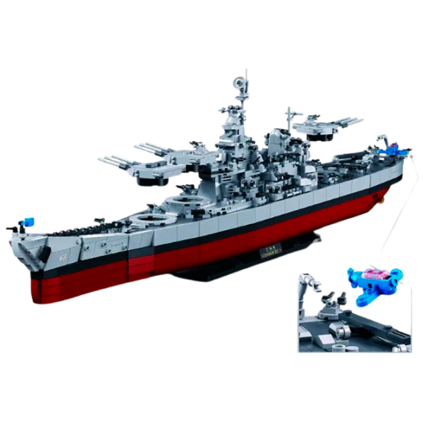Constructor Sluban Military ship Navă/ Gray photo 6